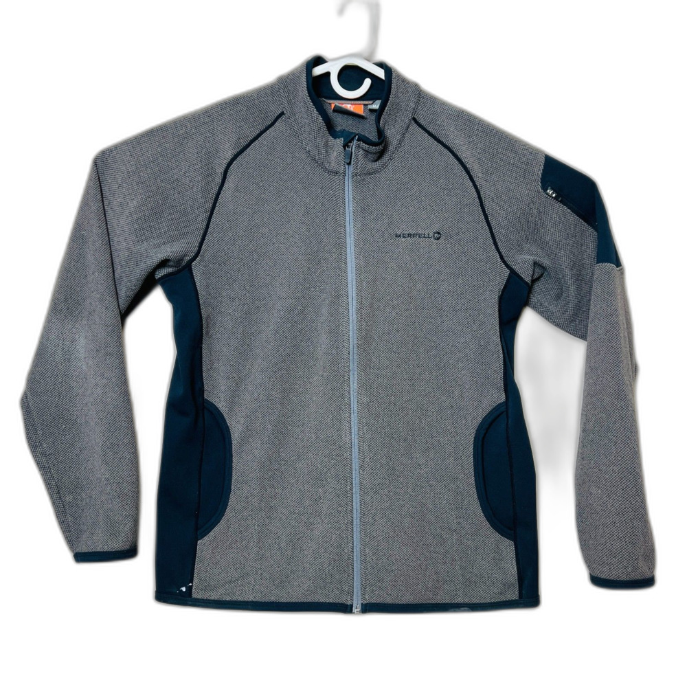 MERRELL SELECT Regulate Mens Medium M Grey Full Zip Long Sleeve Fleece Jacket